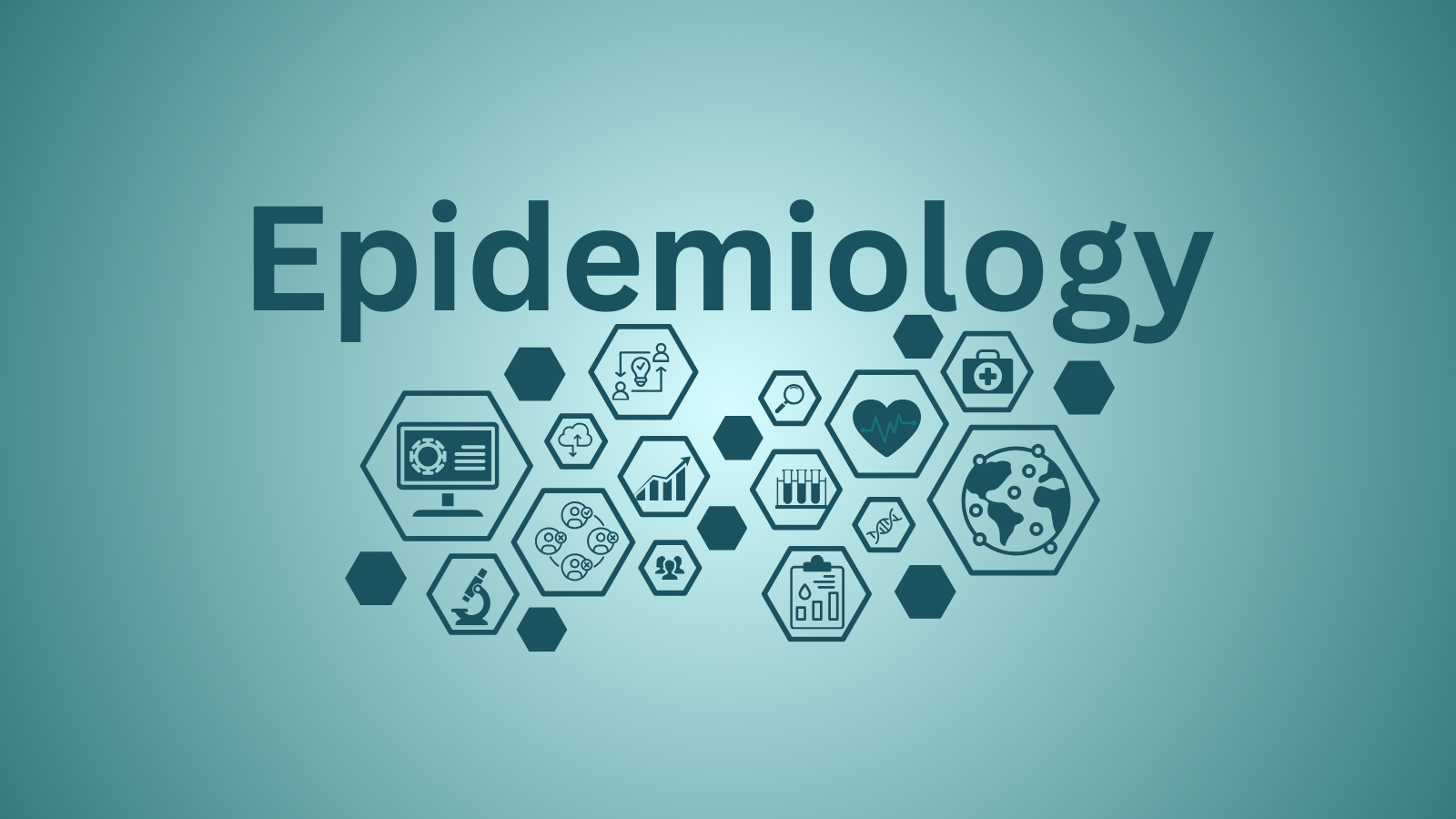 Epidemiology text with some different icons