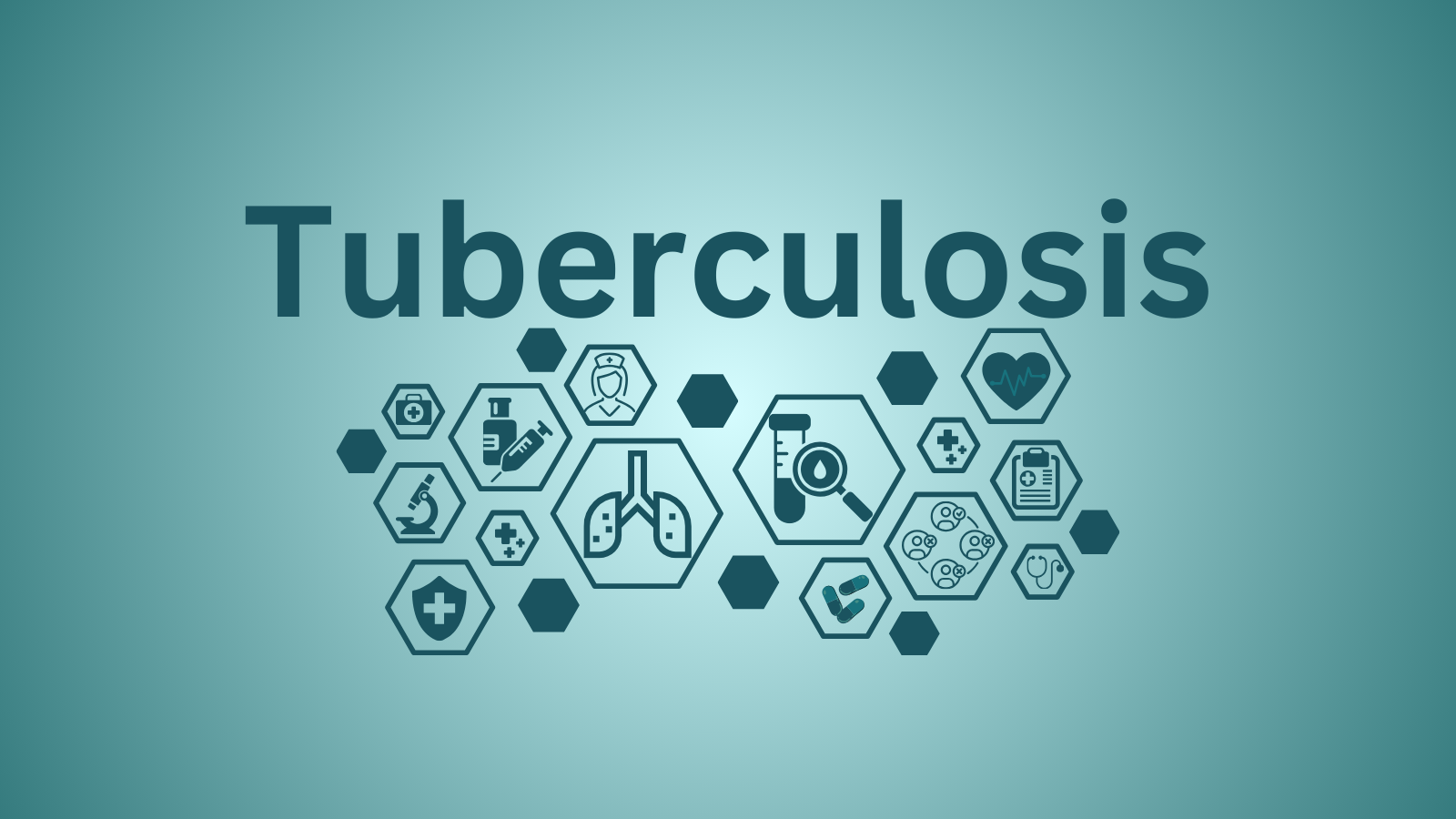 Tuberculosis text in green color with some different icons