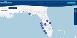 Screenshot of Protecting Florid Together's map of algae blooms